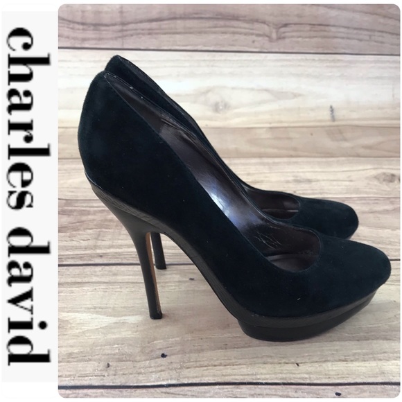 Charles David Shoes - 💕SALE💕 Charles David Black Suede Platform Heels